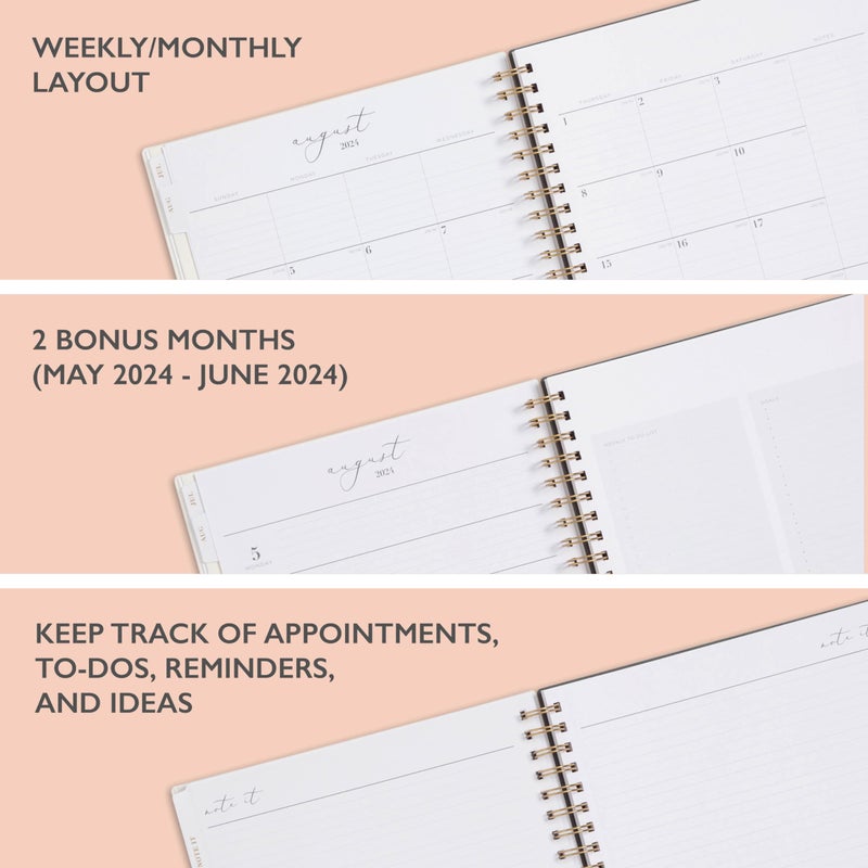 Blue Sky Life Note It for 2024-2025 Academic Year Weekly and Monthly Planner, 8.5â€ x 11â€, Clear Cover, Wirebound, Hannah (142588-A25) - Image 3